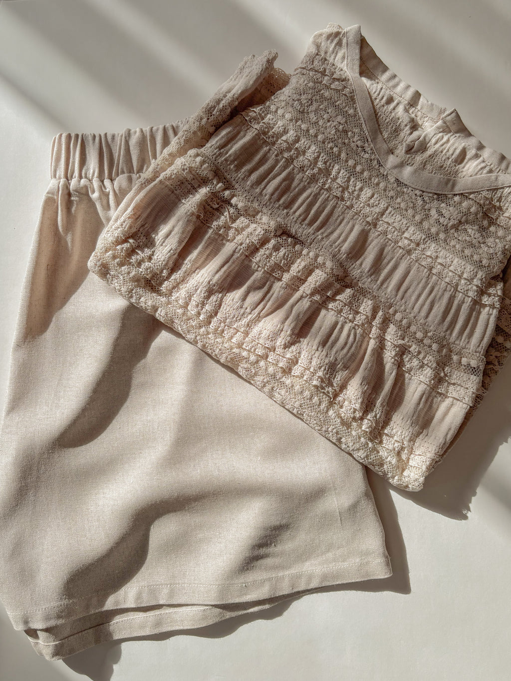 Ruffled top with shorts