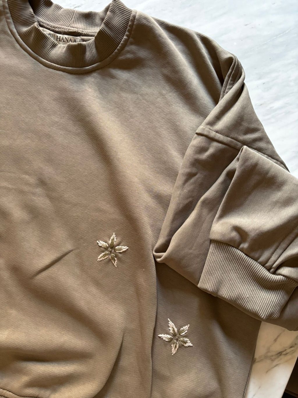 Oversized embroidery sweatshirt